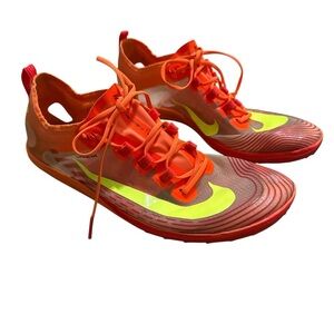 Nike Size 9.5 Victory 5 XC Track & Field Distance Spikes Orange Crimson